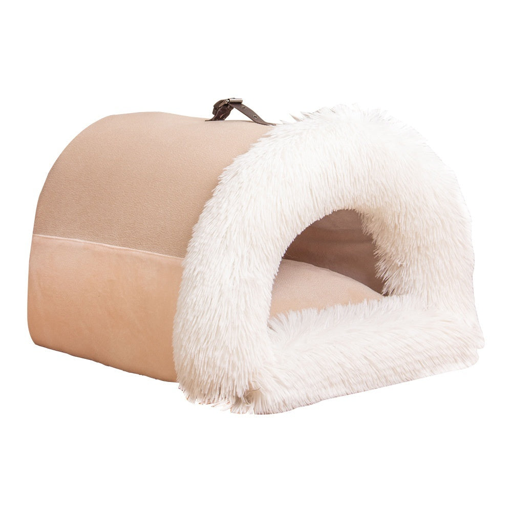 Portable Pet Nest – Warm Winter Bed for Dogs & Cats